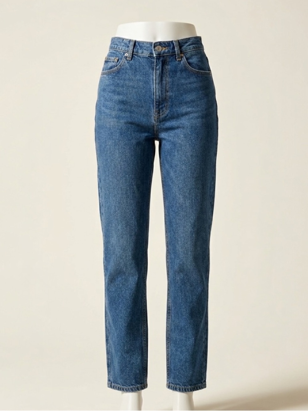 Revice Denim High Rise Straight Leg Mom Jeans Button Fly American Flag Size 27